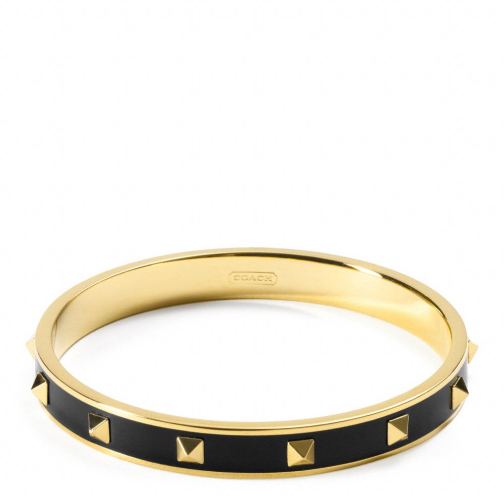 THIN SQUARE STUD BANGLE - f95816 - F95816GDBK