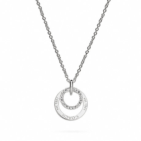 COACH STERLING COACH RING NECKLACE -  - f95848