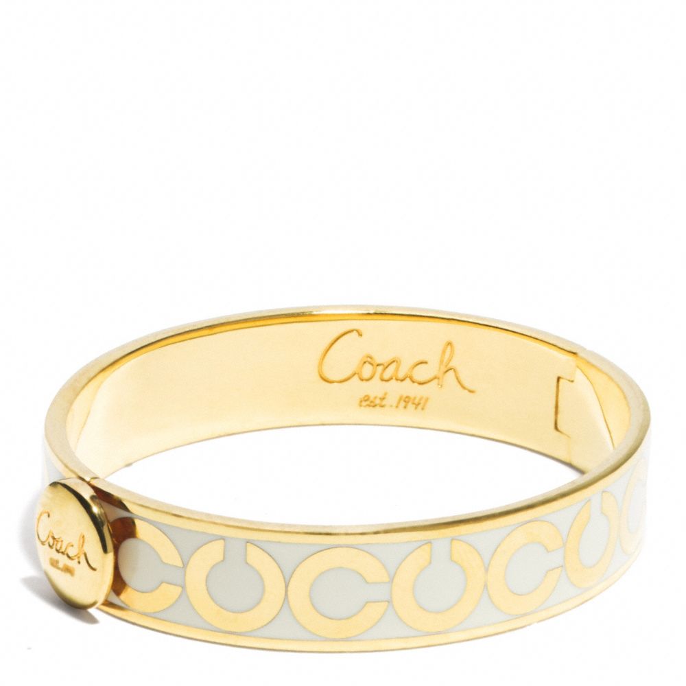 COACH HALF INCH OP ART HINGED BANGLE -  - f95856