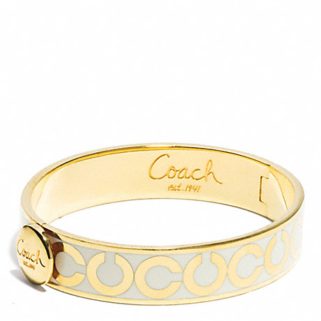 COACH F95856 HALF INCH OP ART HINGED BANGLE ONE-COLOR