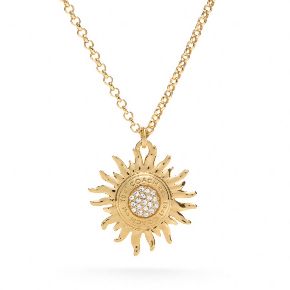 SUNBURST PAVE NECKLACE - f95914 - F95914GDGD