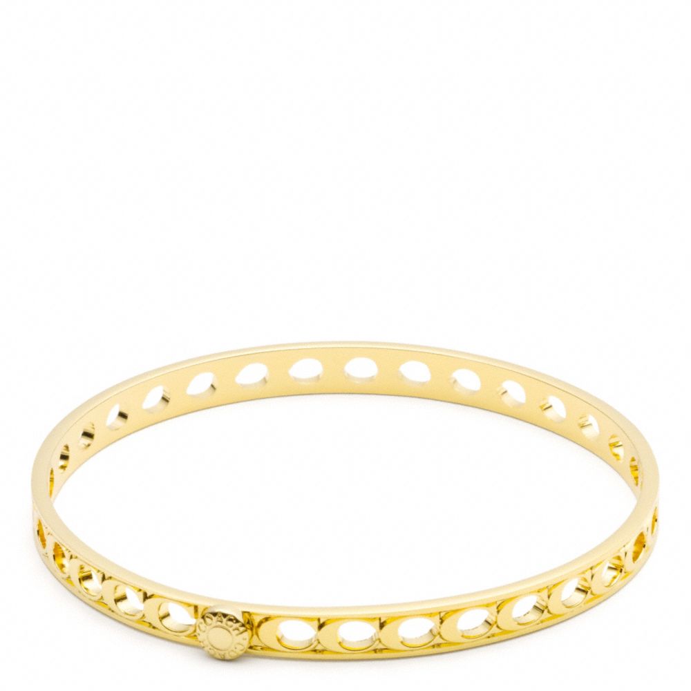 SIGNATURE C PIERCED BANGLE - f95958 - F95958GDGD