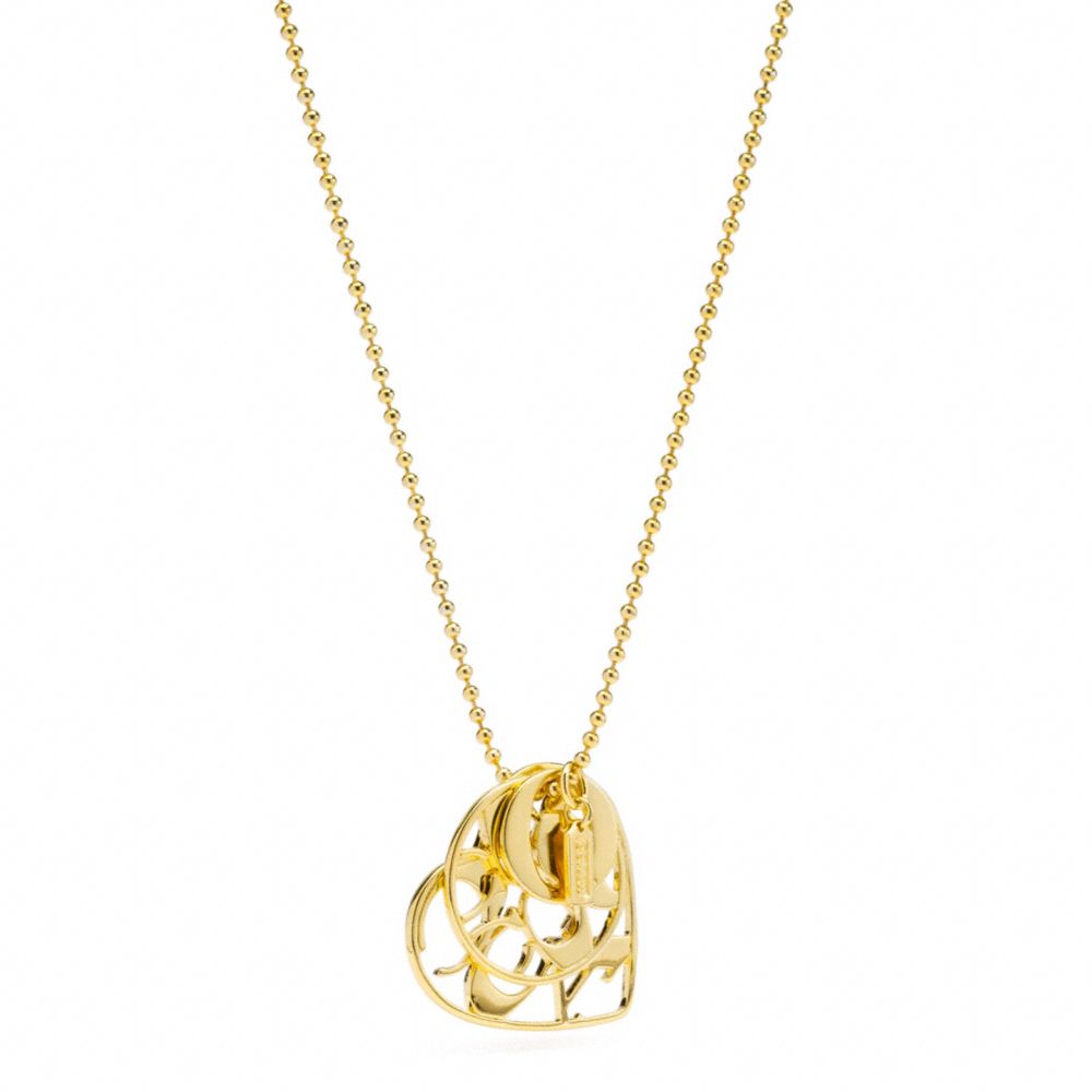 COACH HEART CHARM NECKLACE - f95976 - F95976GDGD