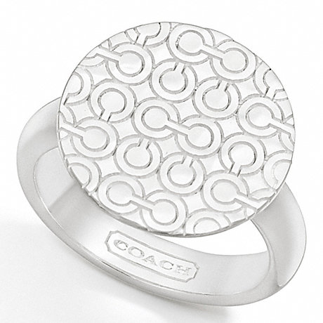 COACH F95999 STERLING OP ART DISC RING ONE-COLOR