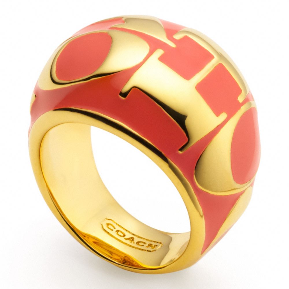 COACH WORDMARK DOMED RING - f96019 - F96019GDOR