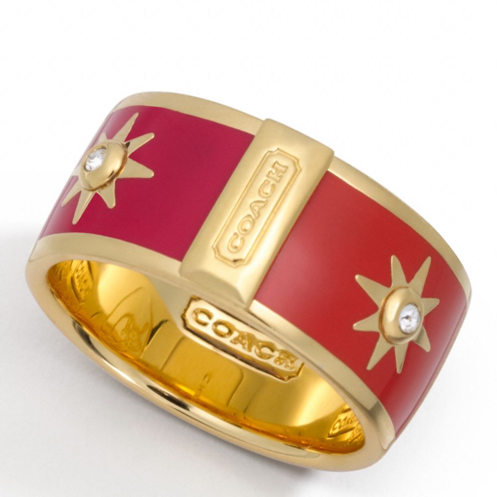 COACH ENAMEL SUNBURST RING -  - f96022