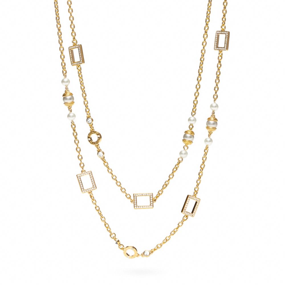 COACH PAVE STONE WRAP STATION NECKLACE -  - f96039