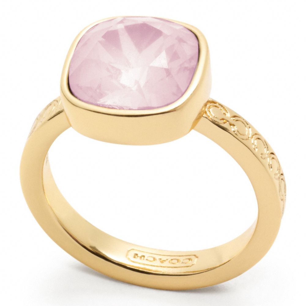 COACH SQUARE STONE RING -  - f96053