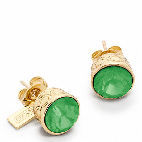 COACH F96054 STONE STUD EARRINGS ONE-COLOR