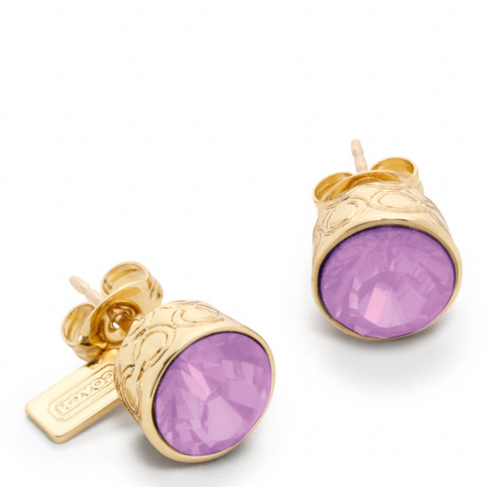 COACH F96054 - STONE STUD EARRINGS ONE-COLOR