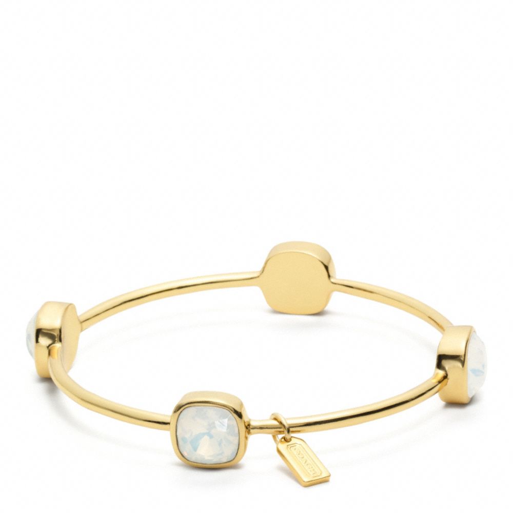 COACH f96059 SQUARE STONE BRACELET GOLD/CLEAR