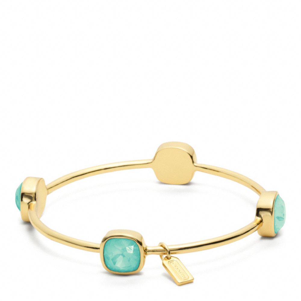 COACH f96059 SQUARE STONE BRACELET GOLD/MINT