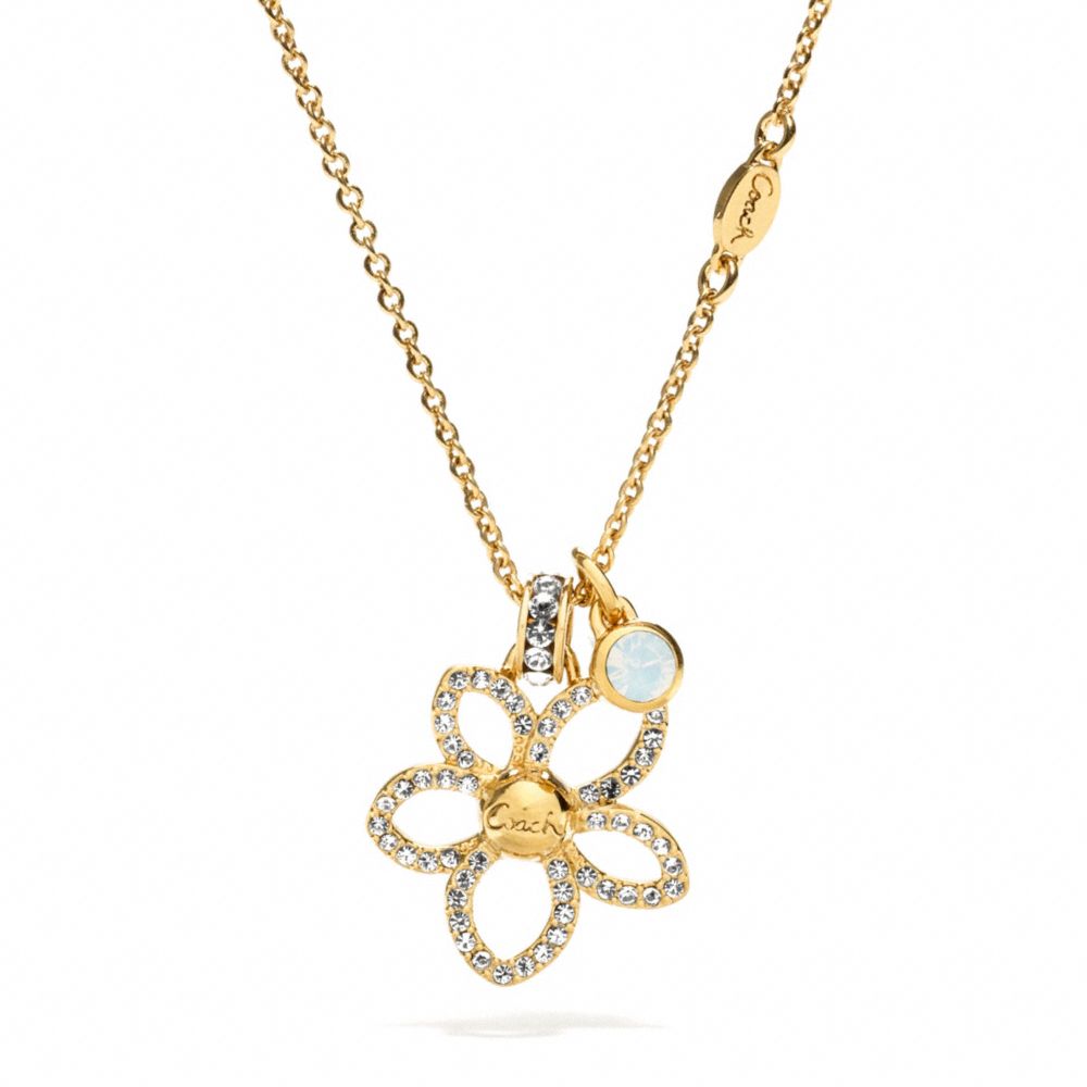 PAVE FLOWER NECKLACE COACH F96065