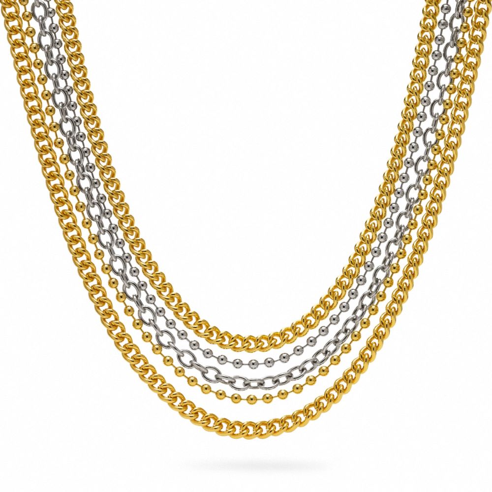 MULTI CHAIN NECKLACE - f96086 - F96086GDI2