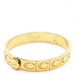 SIGNATURE C HINGED BANGLE - f96087 - F96087GDGD