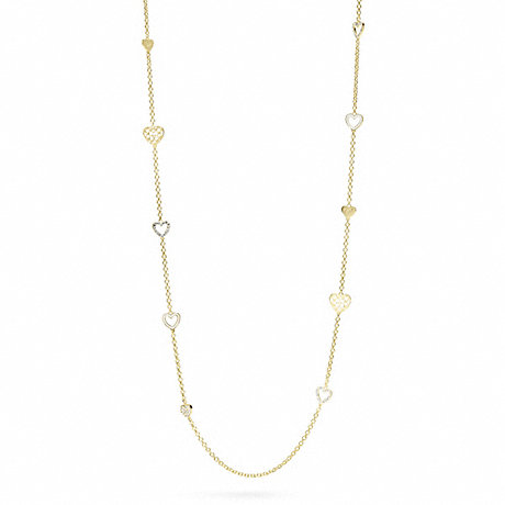 COACH MULTI HEART STATION NECKLACE -  - f96101