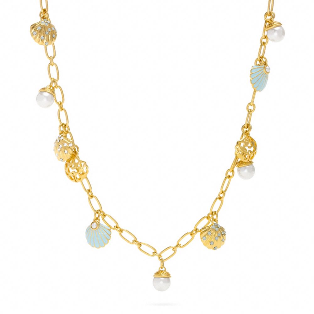 MULTI SHELL LONG NECKLACE - f96117 - F96117GDF9