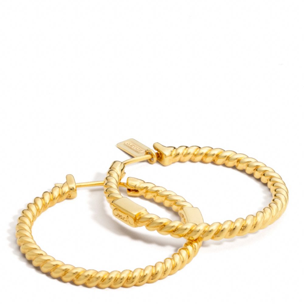 ROPE HOOP EARRING - f96165 - F96165GDGD