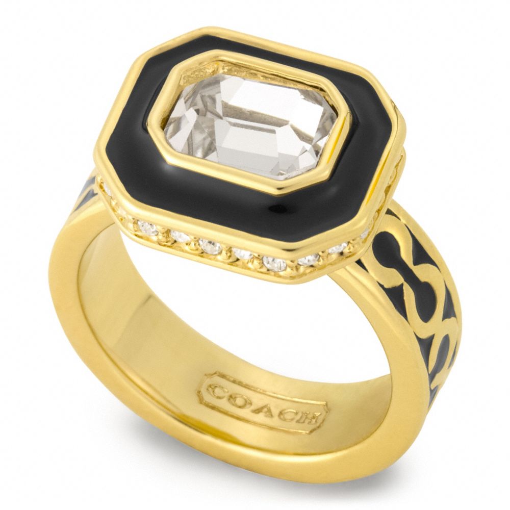 COACH F96173 Op Art Stone Ring 