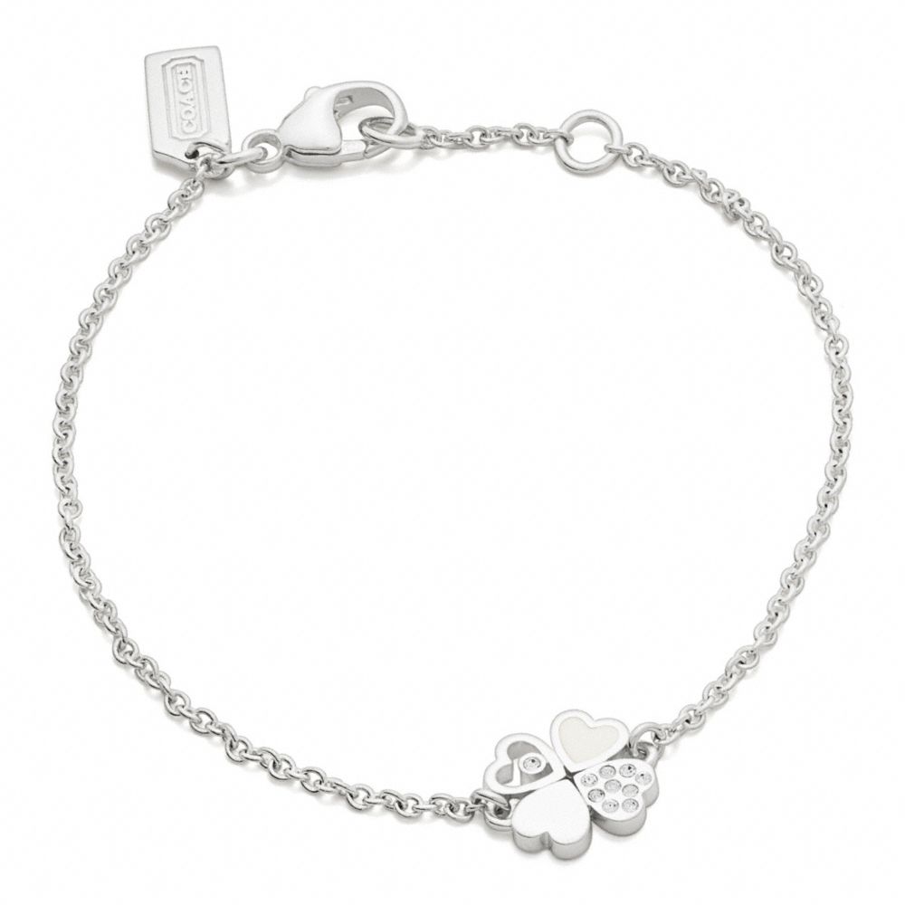 COACH STERLING CLOVER BRACELET -  - f96204