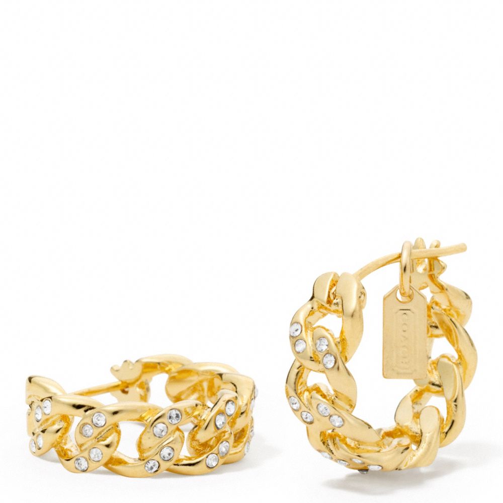 COACH f96218 PAVE LINK EARRINGS 