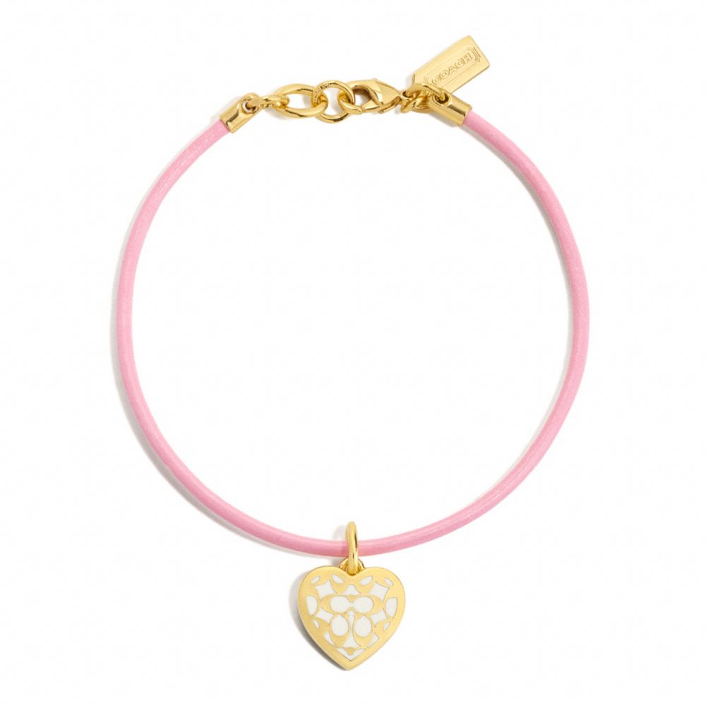 MIRANDA HEART CORD BRACELET COACH F96225