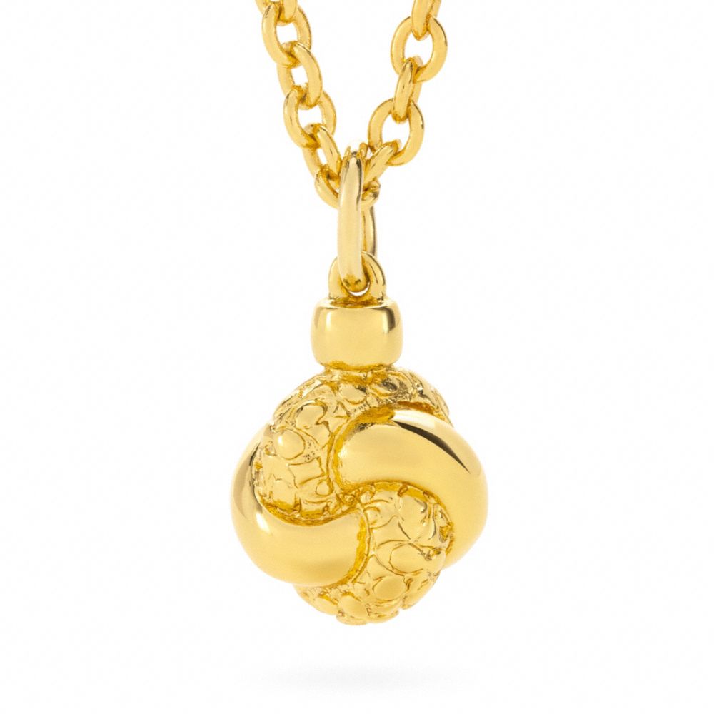 COACH F96237 Knot Charm Necklace 