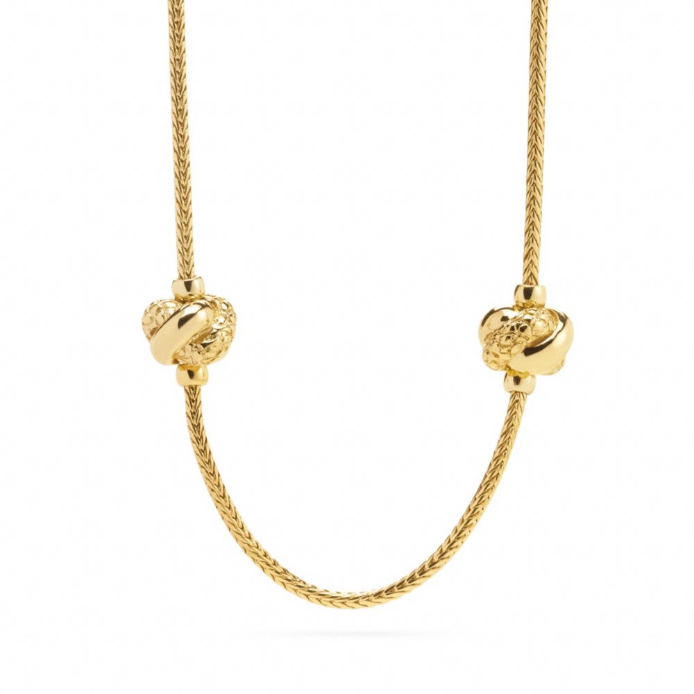 KNOT STATION NECKLACE - f96238 - F96238GDGD