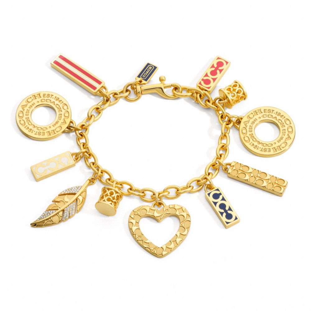 COACH F96243 Legacy Charm Bracelet 