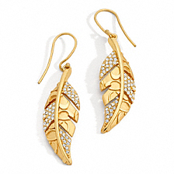 COACH FEATHER EARRINGS - ONE COLOR - F96248