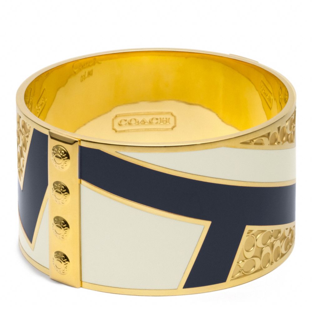 COACH f96260 DECO BANGLE GOLD/NAVY