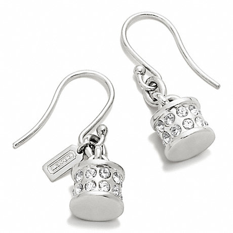 COACH F96266 CYLINDER CHARM EARRINGS ONE-COLOR