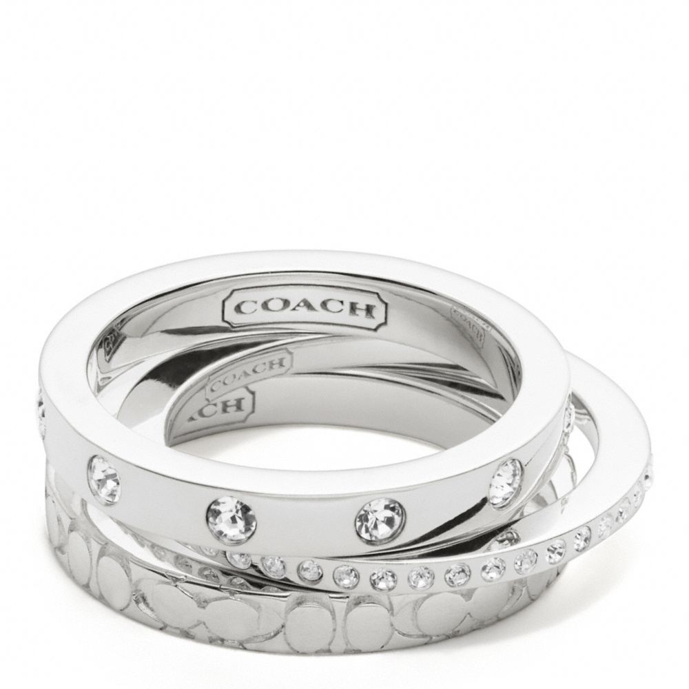 STERLING STACKING RINGS COACH F96281