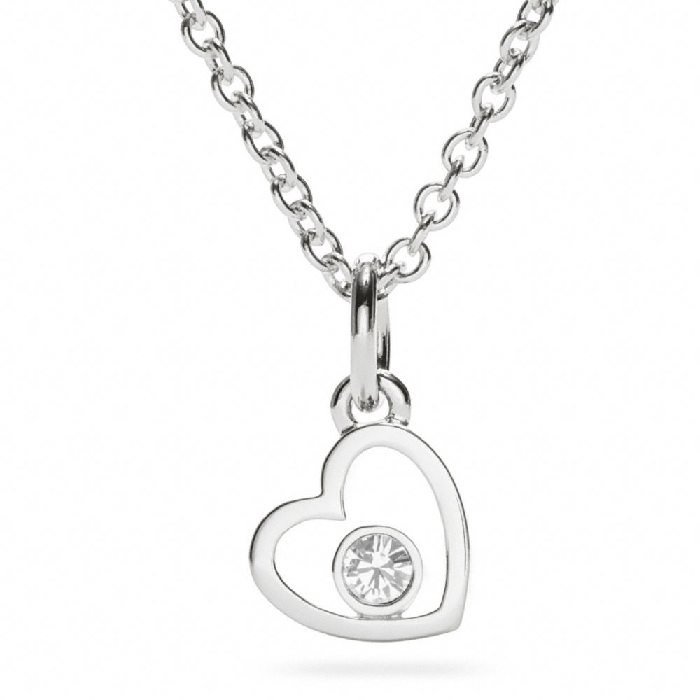 STERLING HEART CRYSTAL NECKLACE - f96286 - F96286SVSV