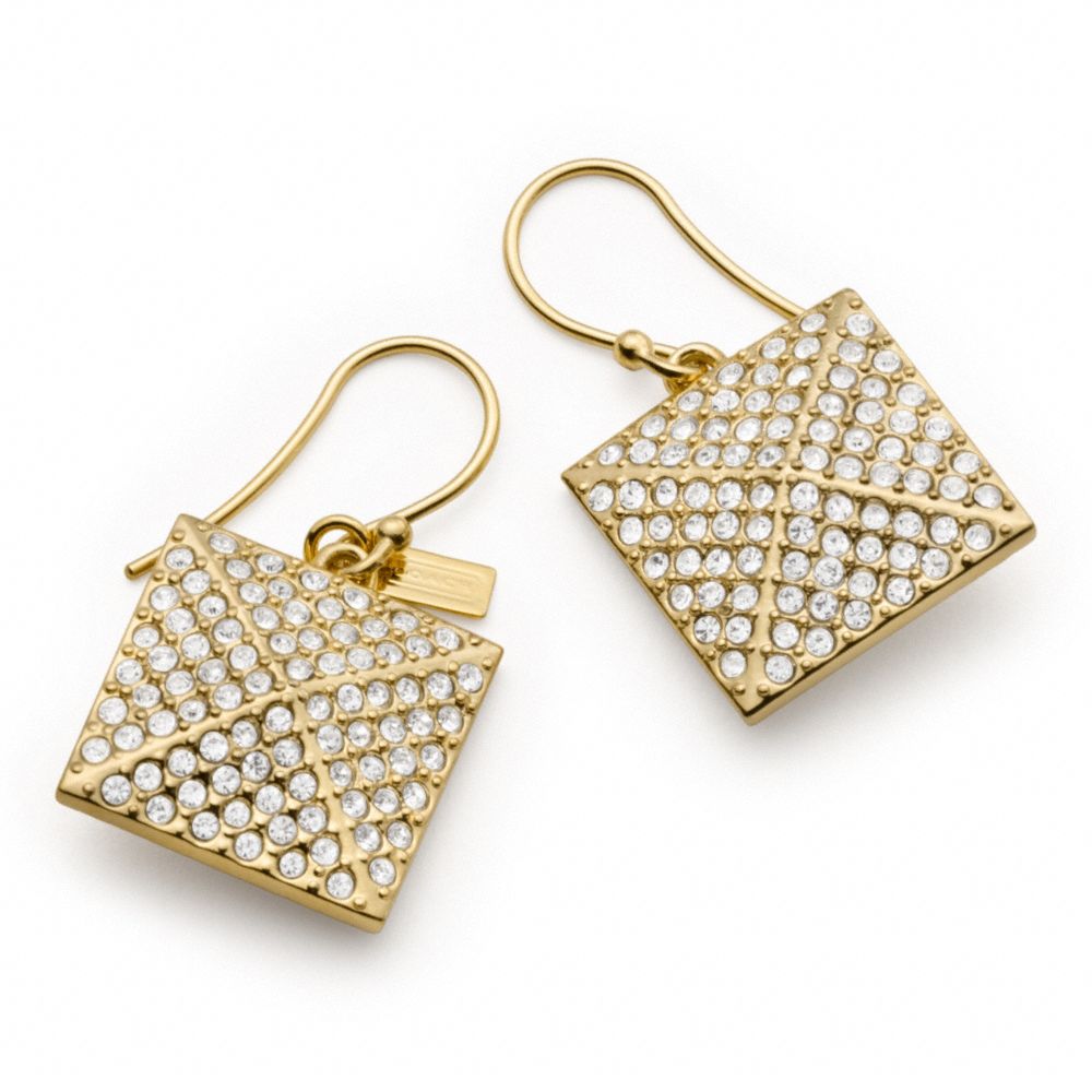 PAVE PYRAMID DROP EARRINGS - f96321 - F96321GDCY