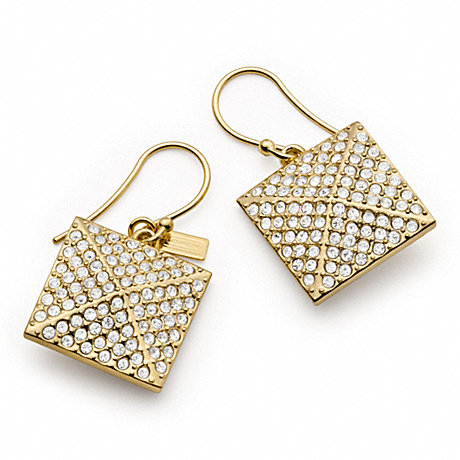 COACH f96321 PAVE PYRAMID DROP EARRINGS 