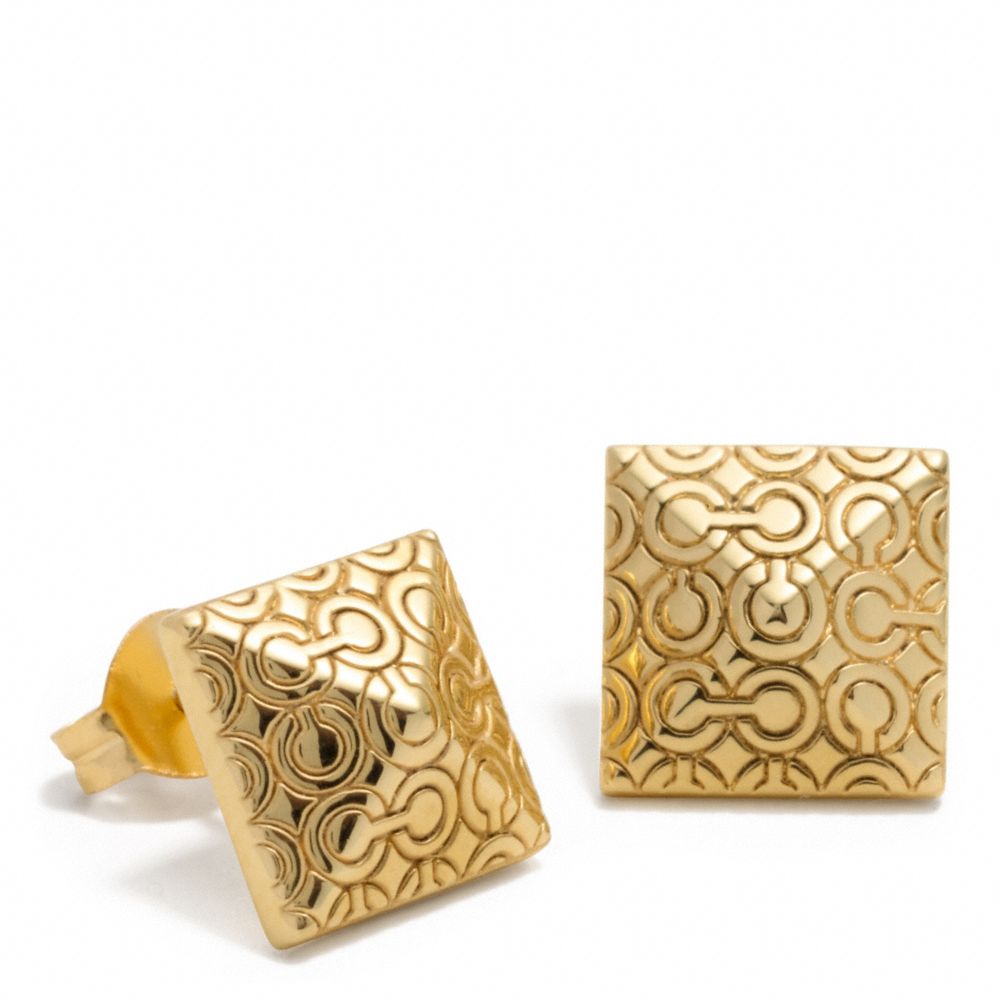 COACH f96323 OP ART PYRAMID STUD EARRINGS 