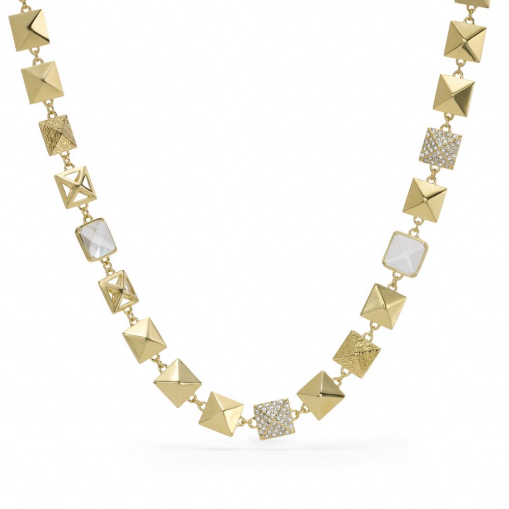 PYRAMID LONG NECKLACE - f96326 - F96326GDGD