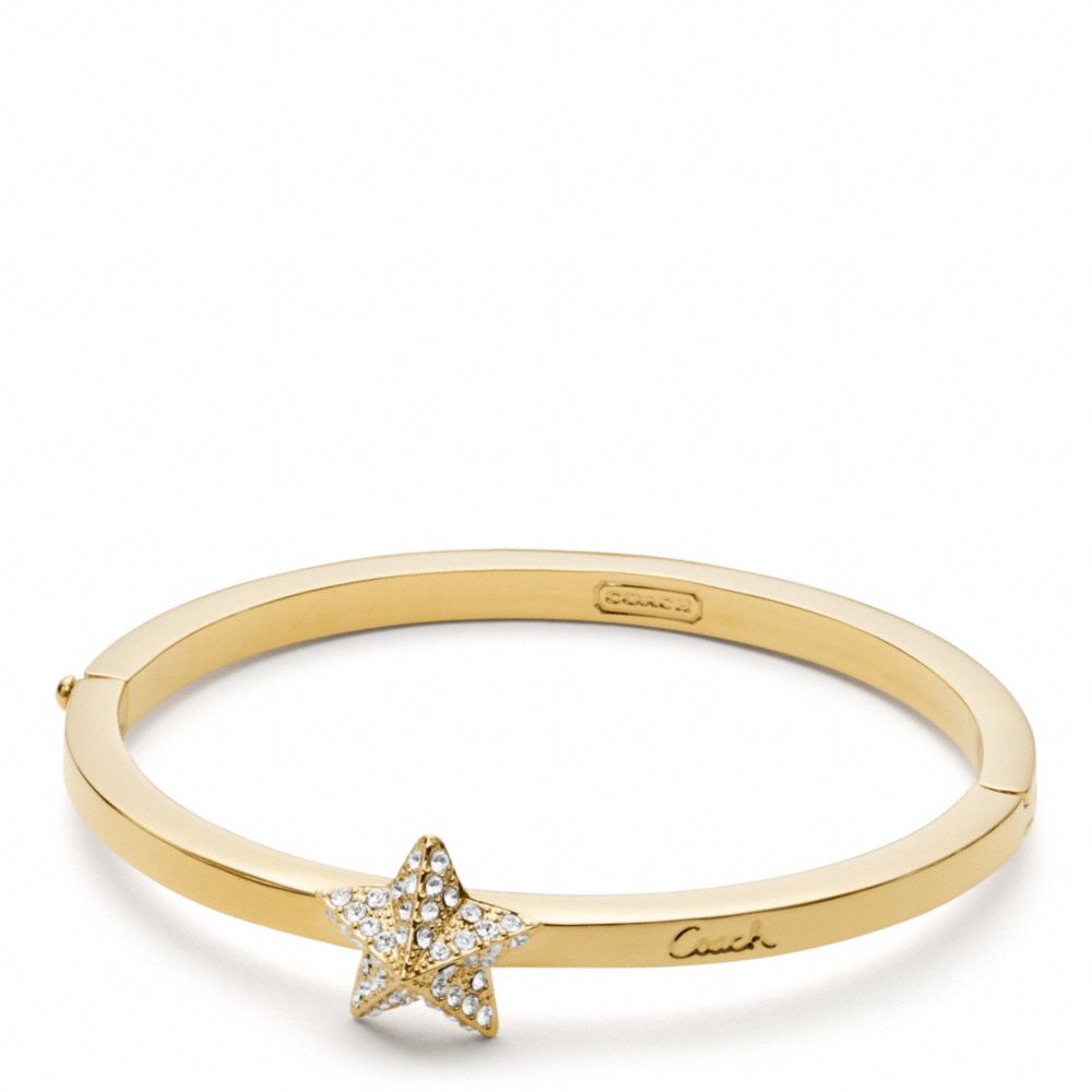 PAVE PYRAMID STAR HINGED BRACELET - f96329 - F96329GDGD