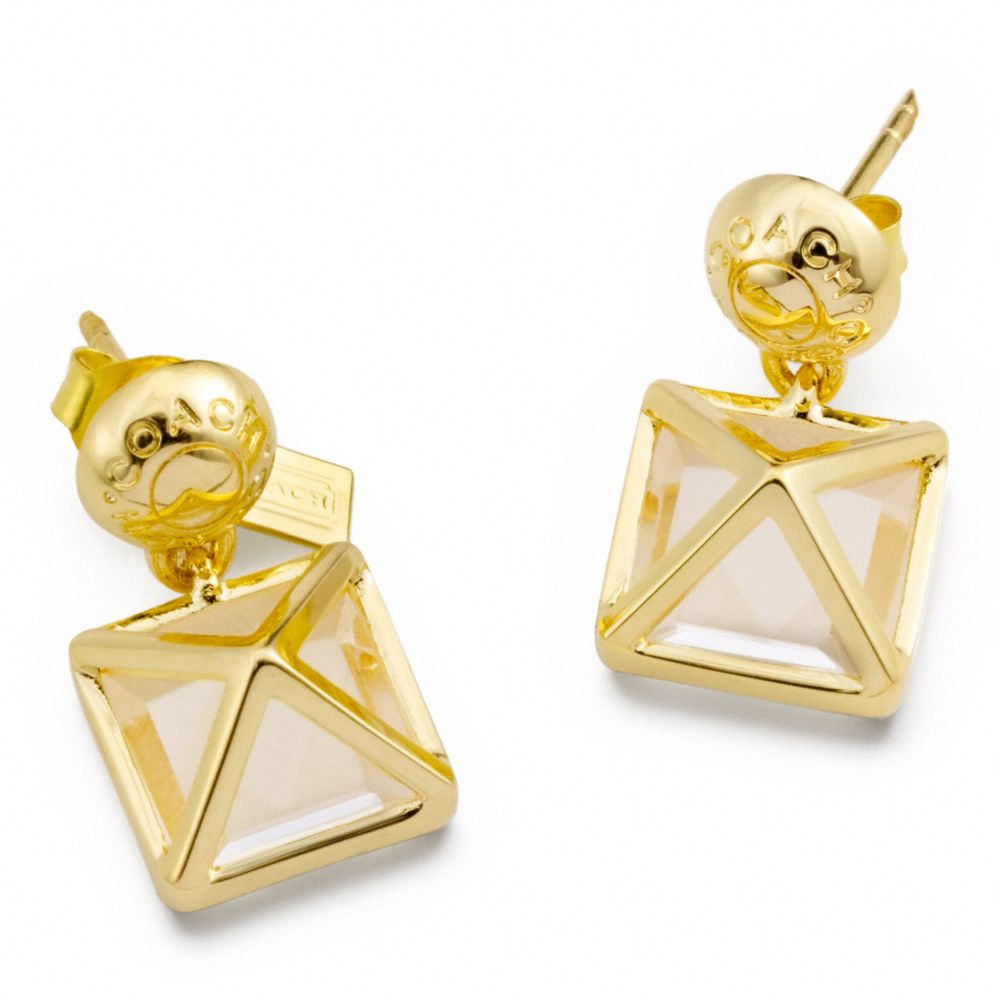 COACH SNAP DROP CRYSTAL EARRINGS - ONE COLOR - F96332