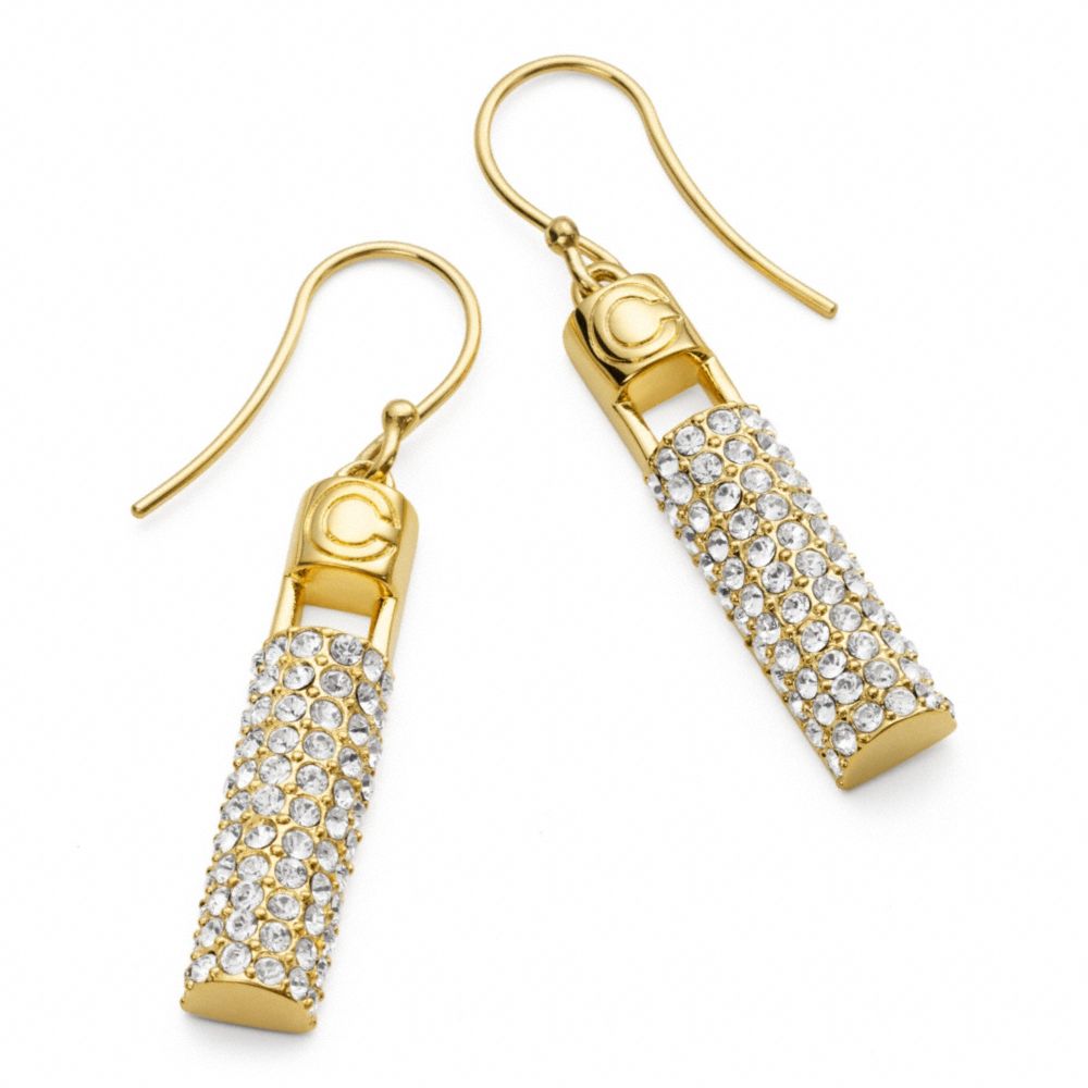 COACH F96336 - PAVE DECO BAR EARRINGS ONE-COLOR