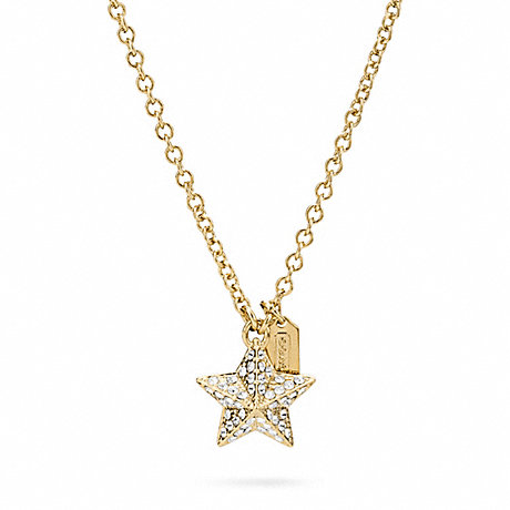 COACH f96340 PAVE PYRAMID STAR NECKLACE 