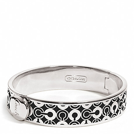 COACH F96345 HALF INCH HINGED OP ART BANGLE ONE-COLOR