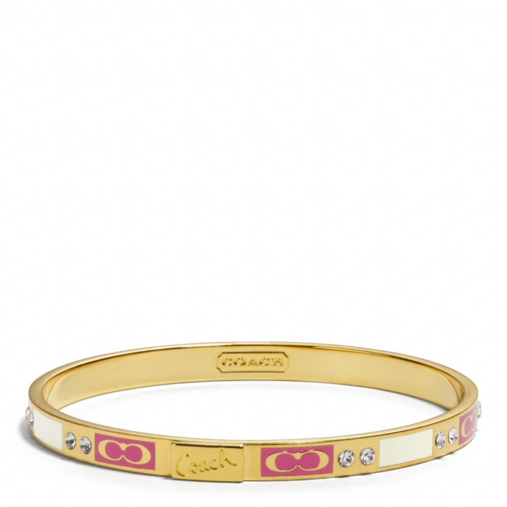 COACH THIN PAVE PATCHWORK BANGLE - ONE COLOR - F96347