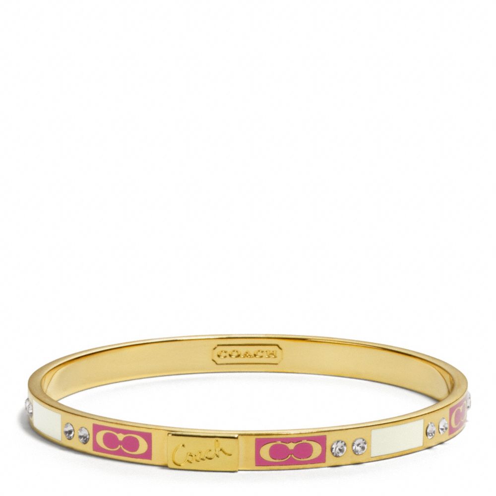 COACH F96347 Thin Pave Patchwork Bangle 