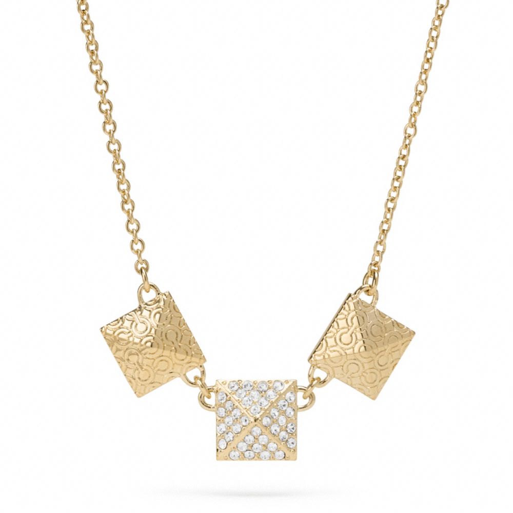 COACH TRIPLE PYRAMID NECKLACE - ONE COLOR - F96349