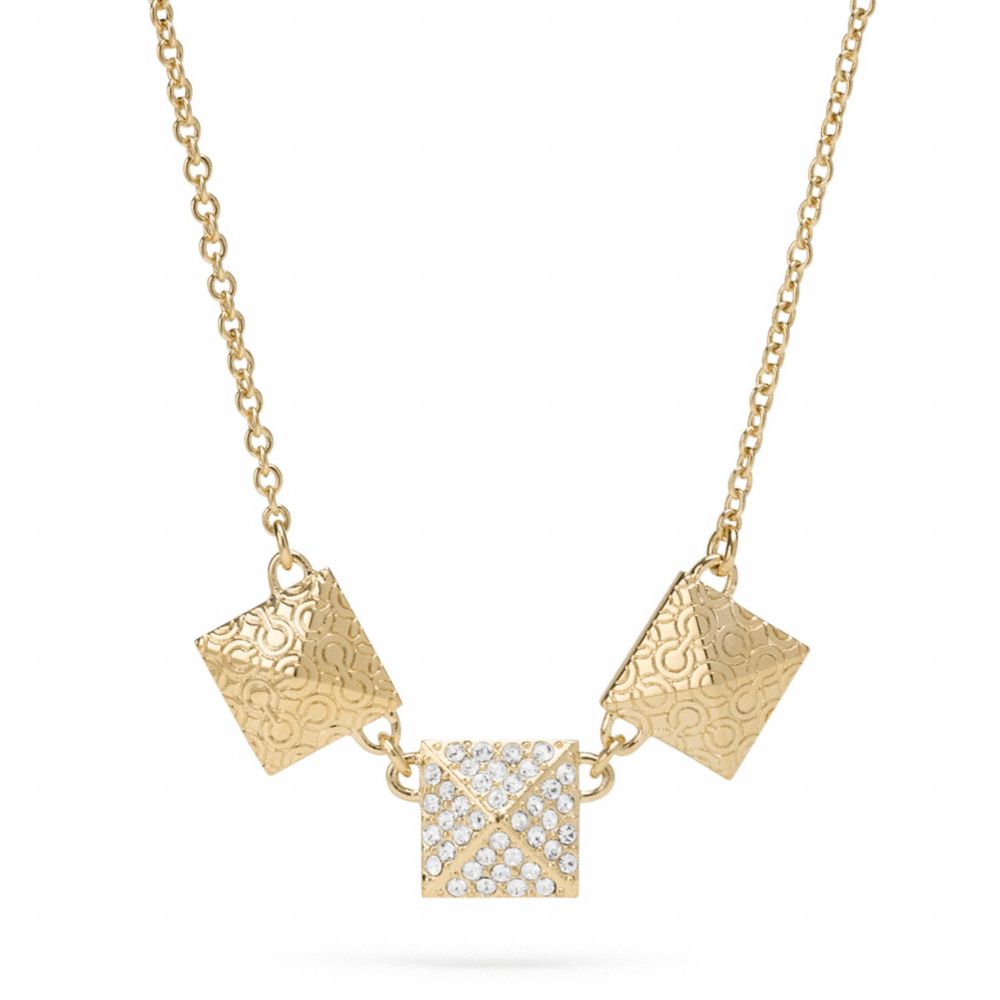 COACH F96349 Triple Pyramid Necklace 