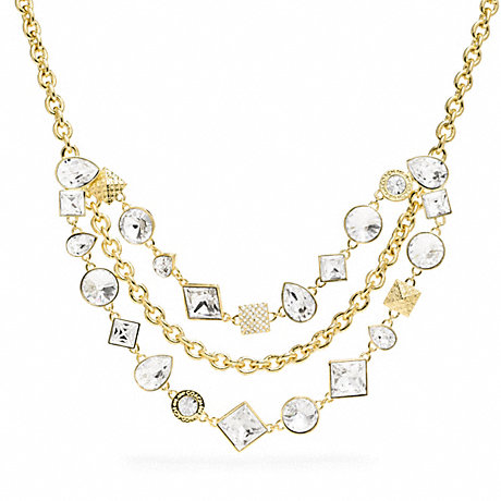 COACH f96350 CRYSTAL CLUSTER NECKLACE 