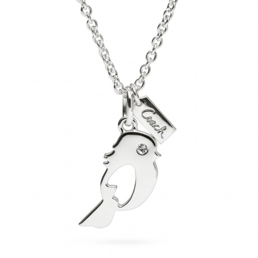 COACH f96355 STERLING BIRD NECKLACE 