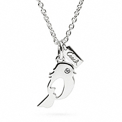 STERLING BIRD NECKLACE COACH F96355